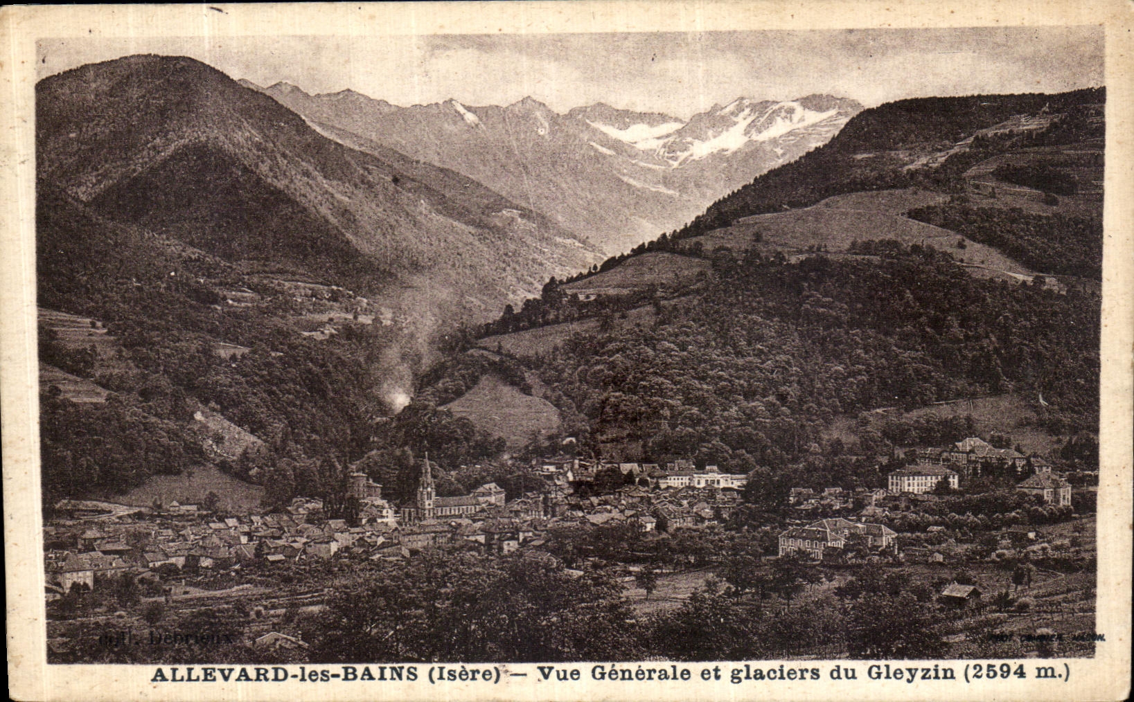 Allevard-les-Bains (Isère) — Vue Générale et glaciers du Gleyzin (2594 m.) — Lievre & Cie