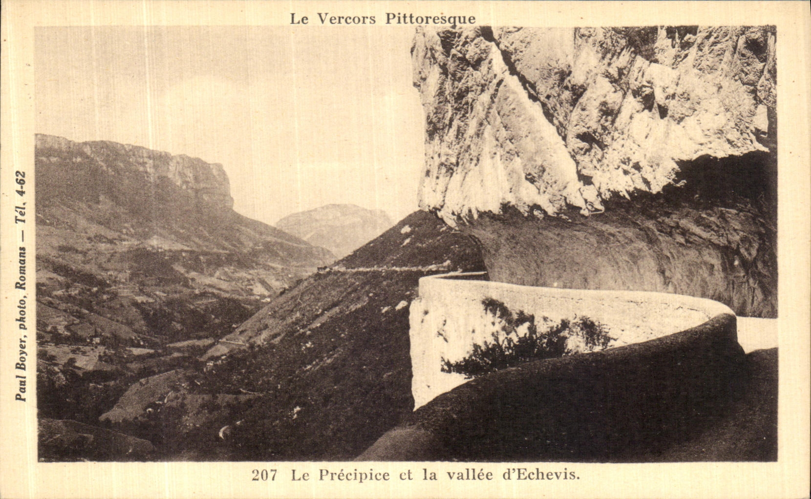 Le Vercors Pittoresque — Le Précipice et la vallée d'Echevis — Paul Boyer, Romans, n°207