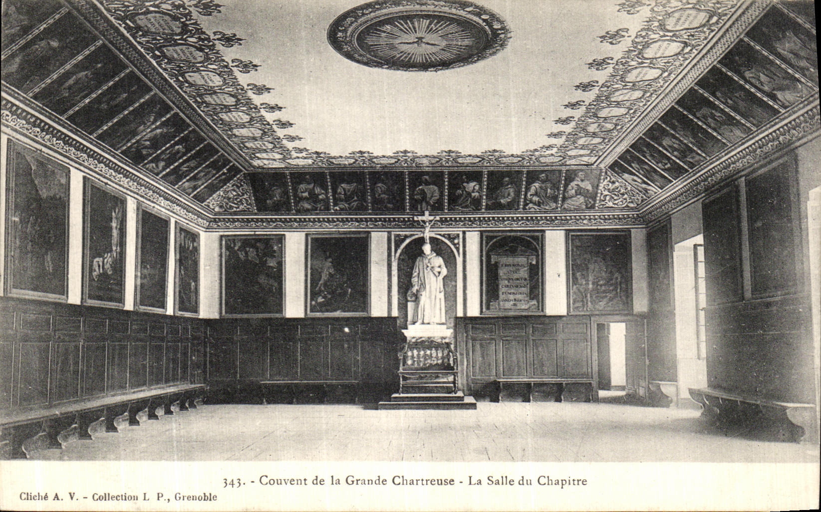 Couvent de la Grande Chartreuse - La Salle du Chapitre — Cliché A.V., Collection L.P., Grenoble, n°343