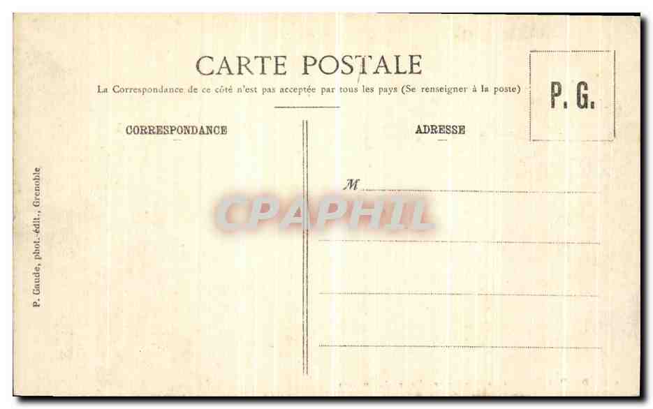 Dauphiné - Grande-Chartreuse - Entrée du Couvent — P. Gaude, phot.édit., Grenoble, n°613 — Achterkant