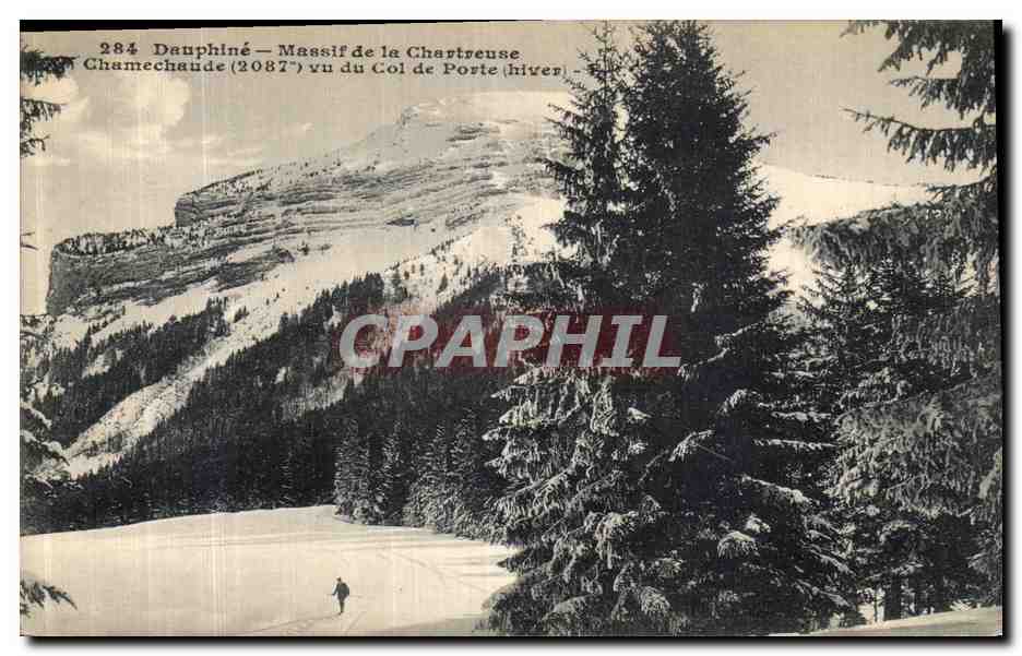 CPA Dauphine Massif de la Chartreuse Chamechaude vu du Col de Porte