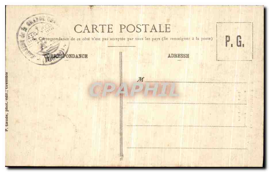 CPA Dauphine Grande Chartreuse Entree du Desert — Verso
