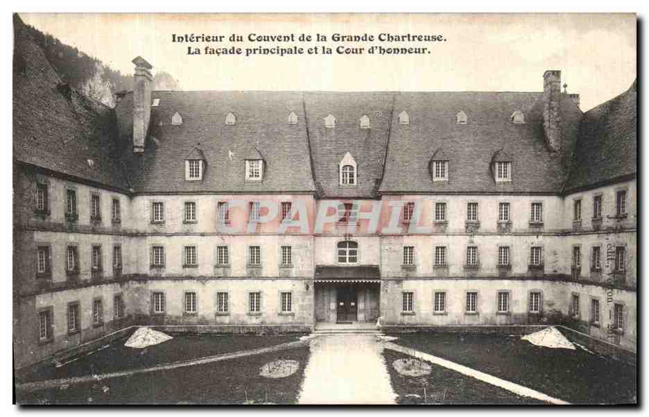 Intérieur du Couvent de la Grande Chartreuse — La façade principale et la Cour d'honneur — éditeur non visible