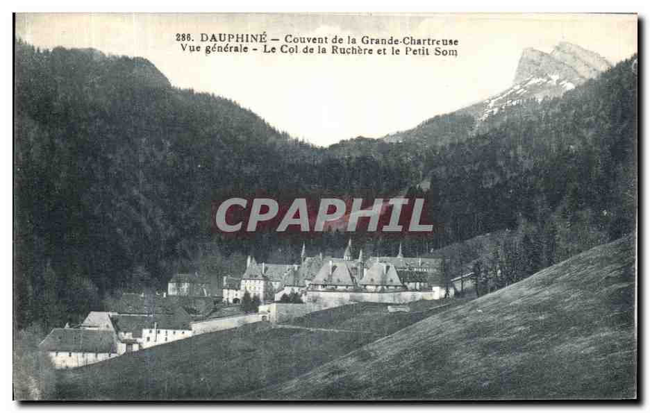 CPA Dauphine Couvent de la Grande Chartreuse Vue Generale Le Col de la Ruchere et le petit Som
