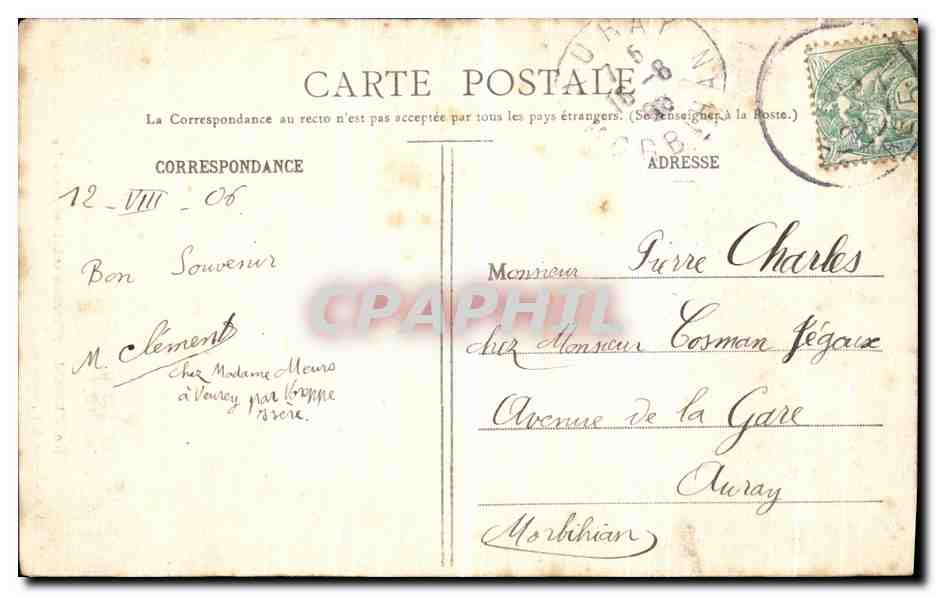 CPA Dauphine Route de St Pancrasse et Dent de Crolles Grenoble — Verso