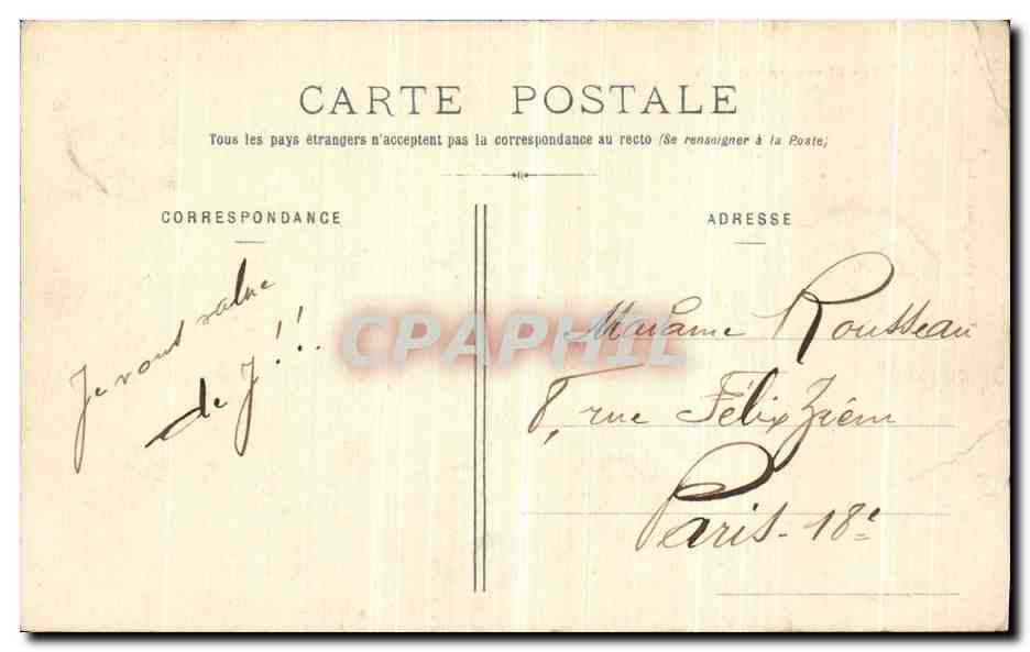 CPA Bourgoin Place Carnot et L Eglise — Rückseite