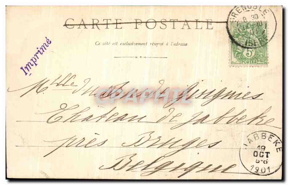 CPA Beauvoir Ruines Ogive de la chapelle du monastere d Humbert II — Verso