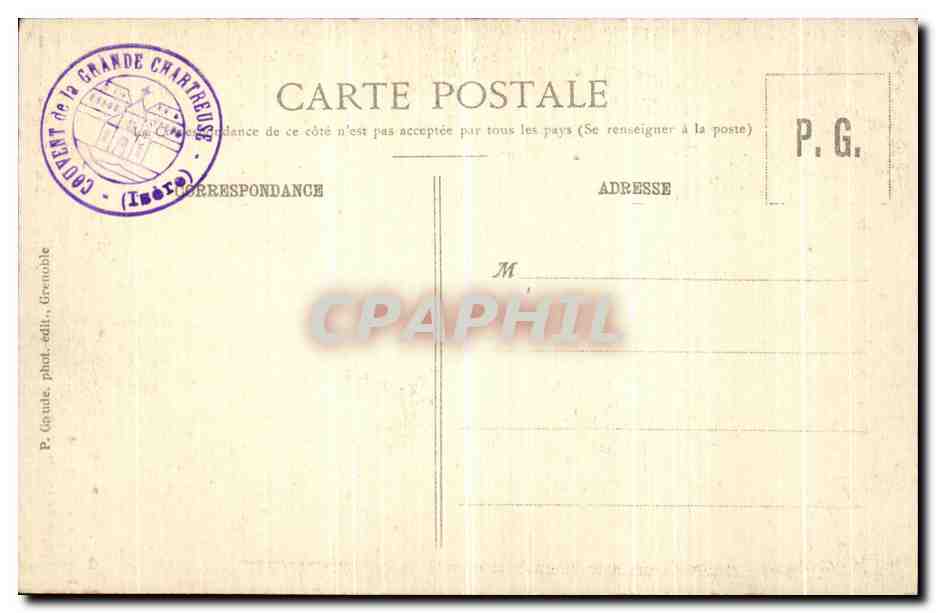 Sortie du Désert — Route de la Chartreuse — DAUPHINÉ, n°101 — Verso