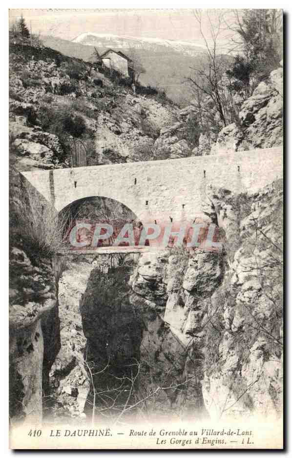 Les Gorges d'Engins — Route de Grenoble au Villard-de-Lans — CPAPHIL 410