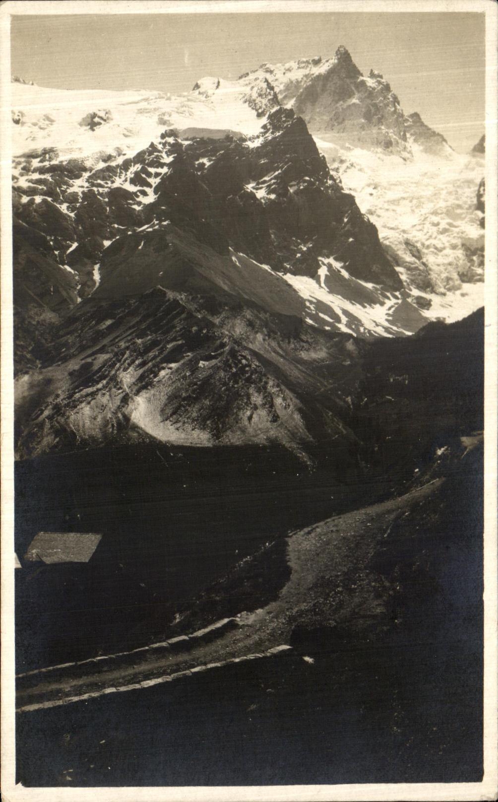 Mont Blanc — vue panoramique — Éditeur L. Opude, Grenoble