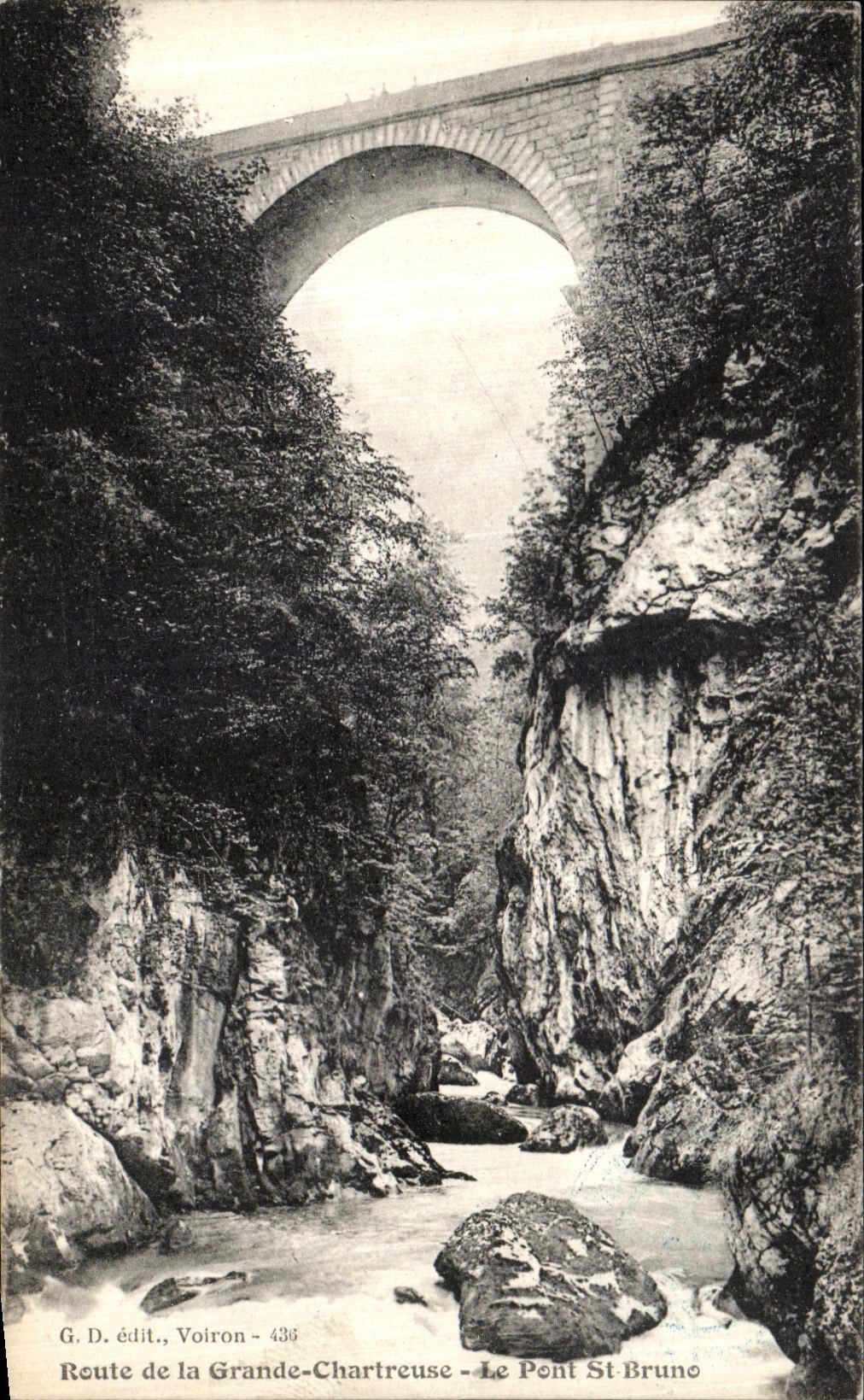 CPA Route de la Grande Chartreuse Le pont St Bruno