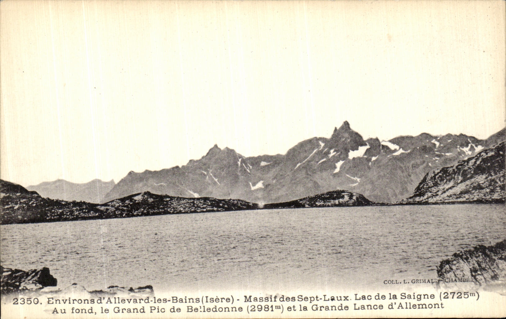 Environs d'Allevard-les-Bains (Isère) — Massif des Sept-Laux, Lac de la Saigne — Coll. L. Grimal-Chamber
