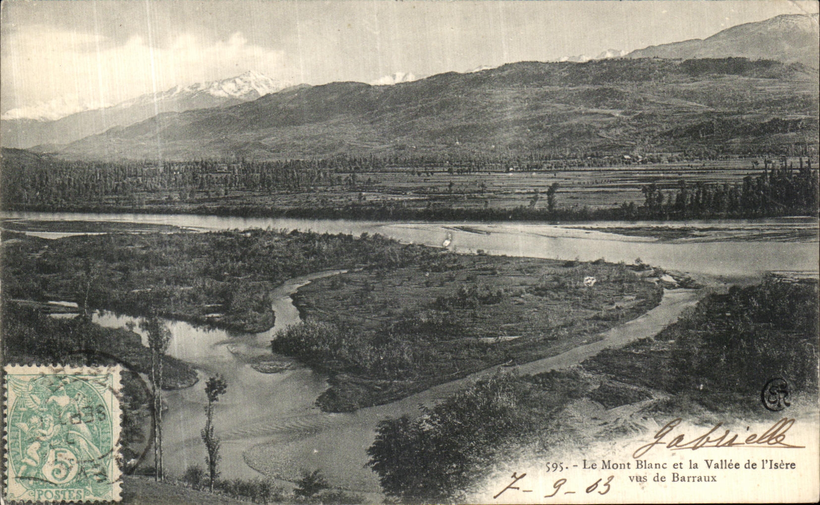 Le Mont Blanc et la Vallée de l'Isère vus de Barraux — Gassière, n° 595