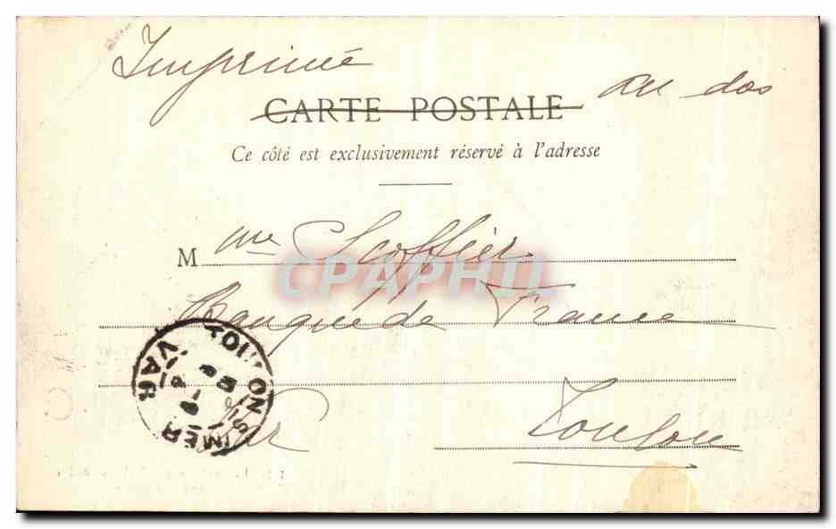 Le Mont Blanc et la Vallée de l'Isère vus de Barraux — Gassière, n° 595 — Achterkant
