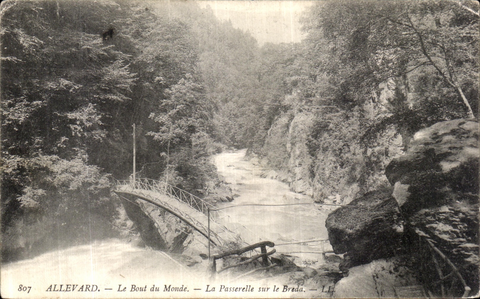 Allevard — Le Bout du Monde — La Passerelle sur le Breda — LL — n°807