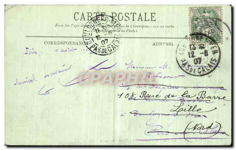 Allevard — Le Bout du Monde — La Passerelle sur le Breda — LL — n°807 — Rückseite