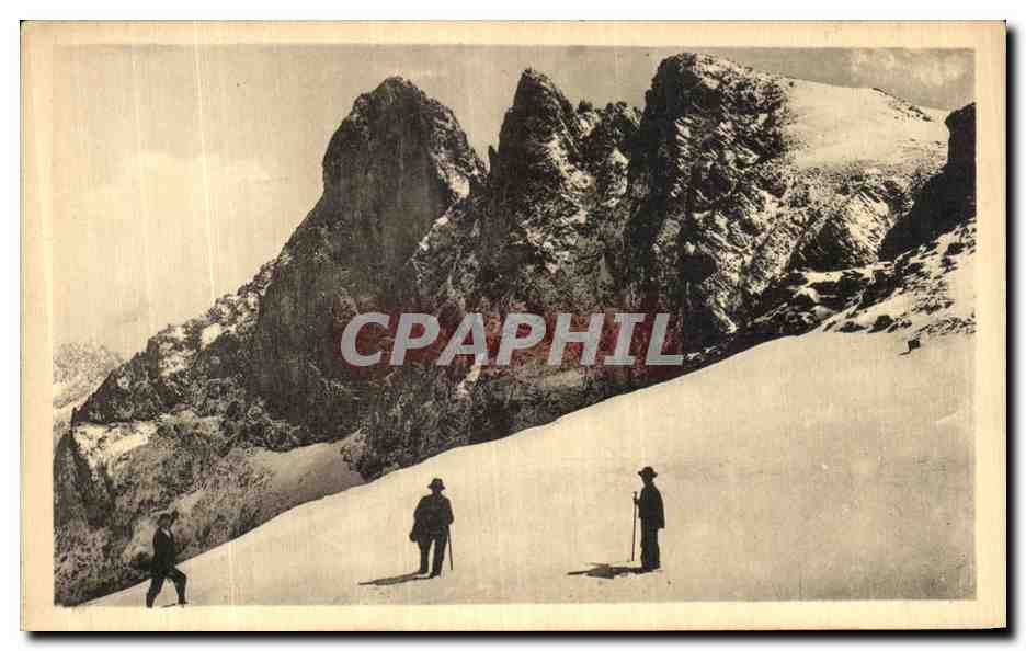 Les Trois Pics de Belledonne — vue alpine — éditeur Le Dauphiné Pittoresque, LL