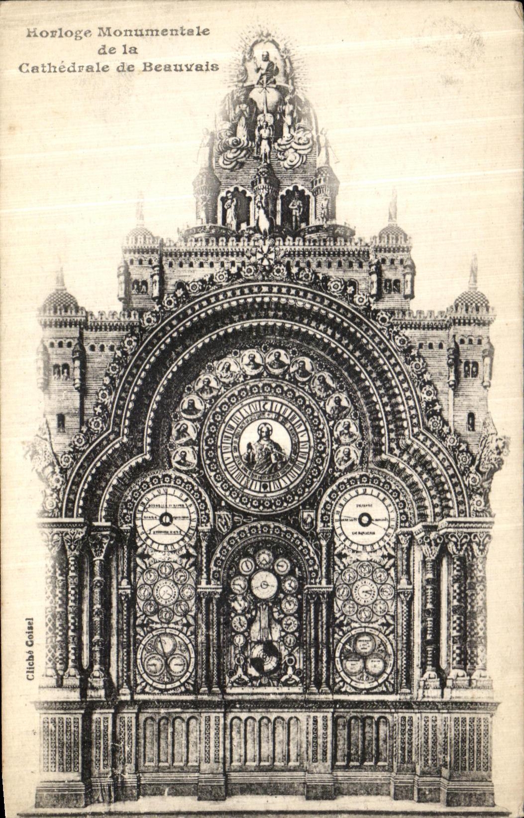 CPA Beauvais Horloge Monumentale de la Cathedrale de Beauvais