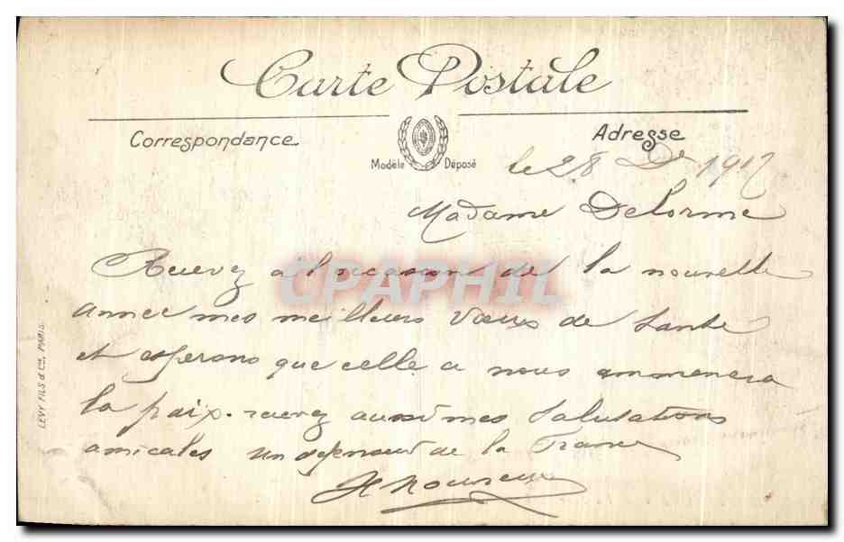 CPA Beauvais La Tour St Lucien — Rückseite