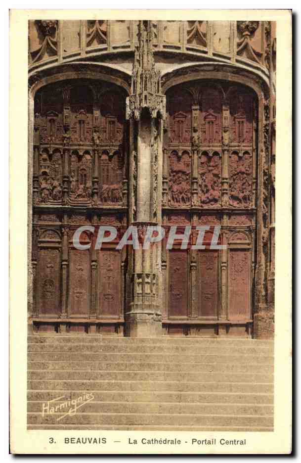 Beauvais — La Cathédrale - Portail Central — Harmignies, n°3