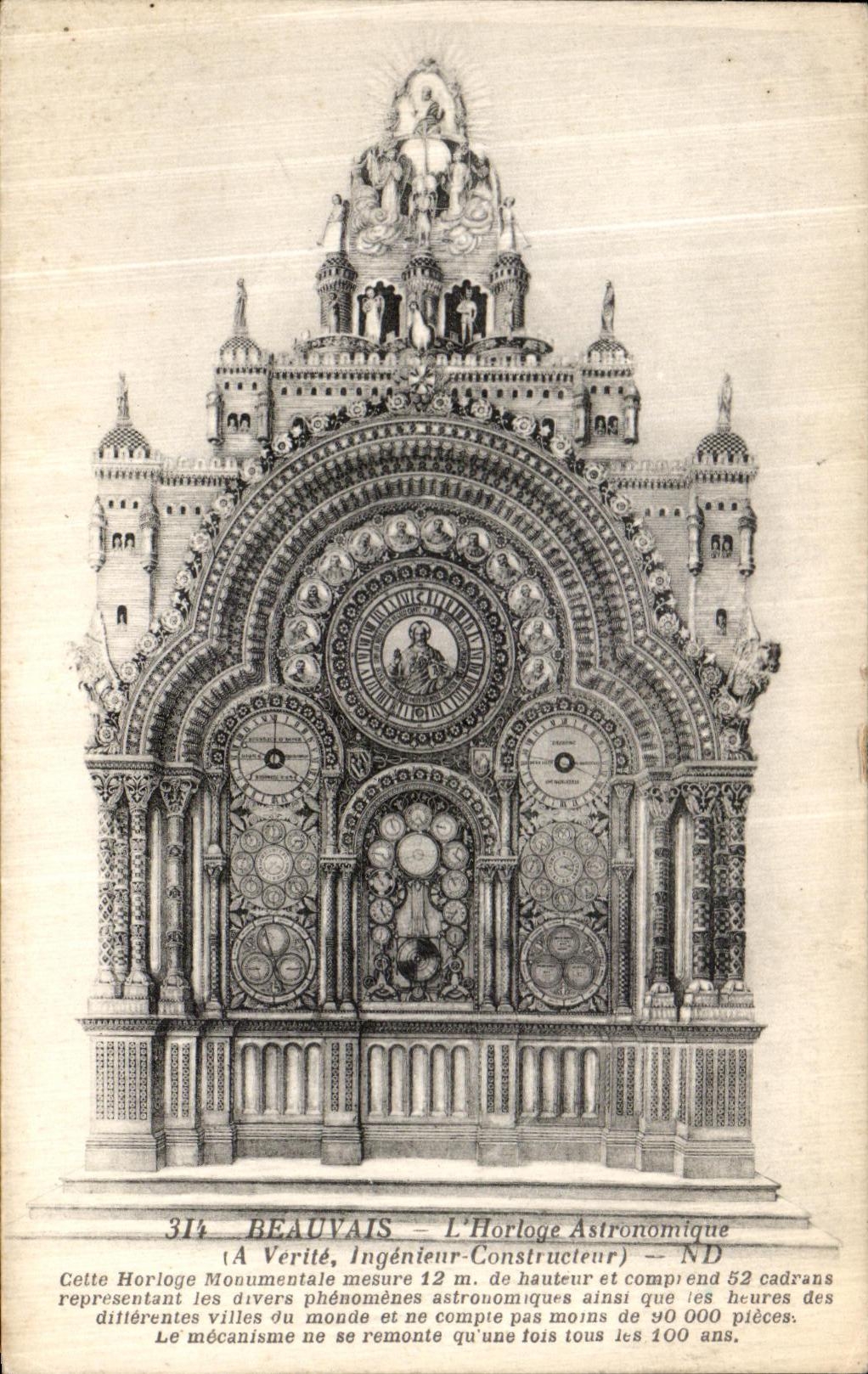 Beauvais — L'Horloge Astronomique — (À Vérité, Ingénieur-Constructeur) — ND