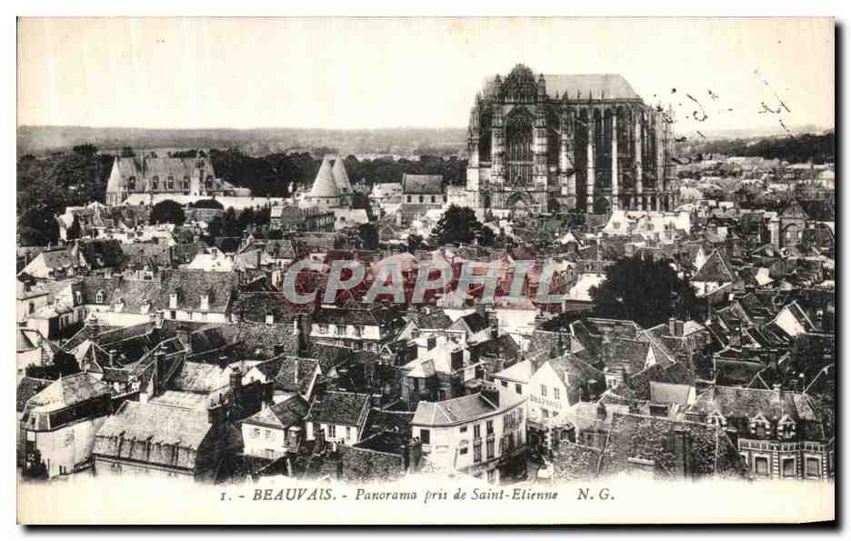 CPA Beauvais Panorama pris de Saint Etienne