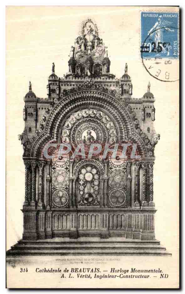 Cathédrale de Beauvais — Horloge Monumentale — A. L. Vérité, Ingénieur-Constructeur — N° 314