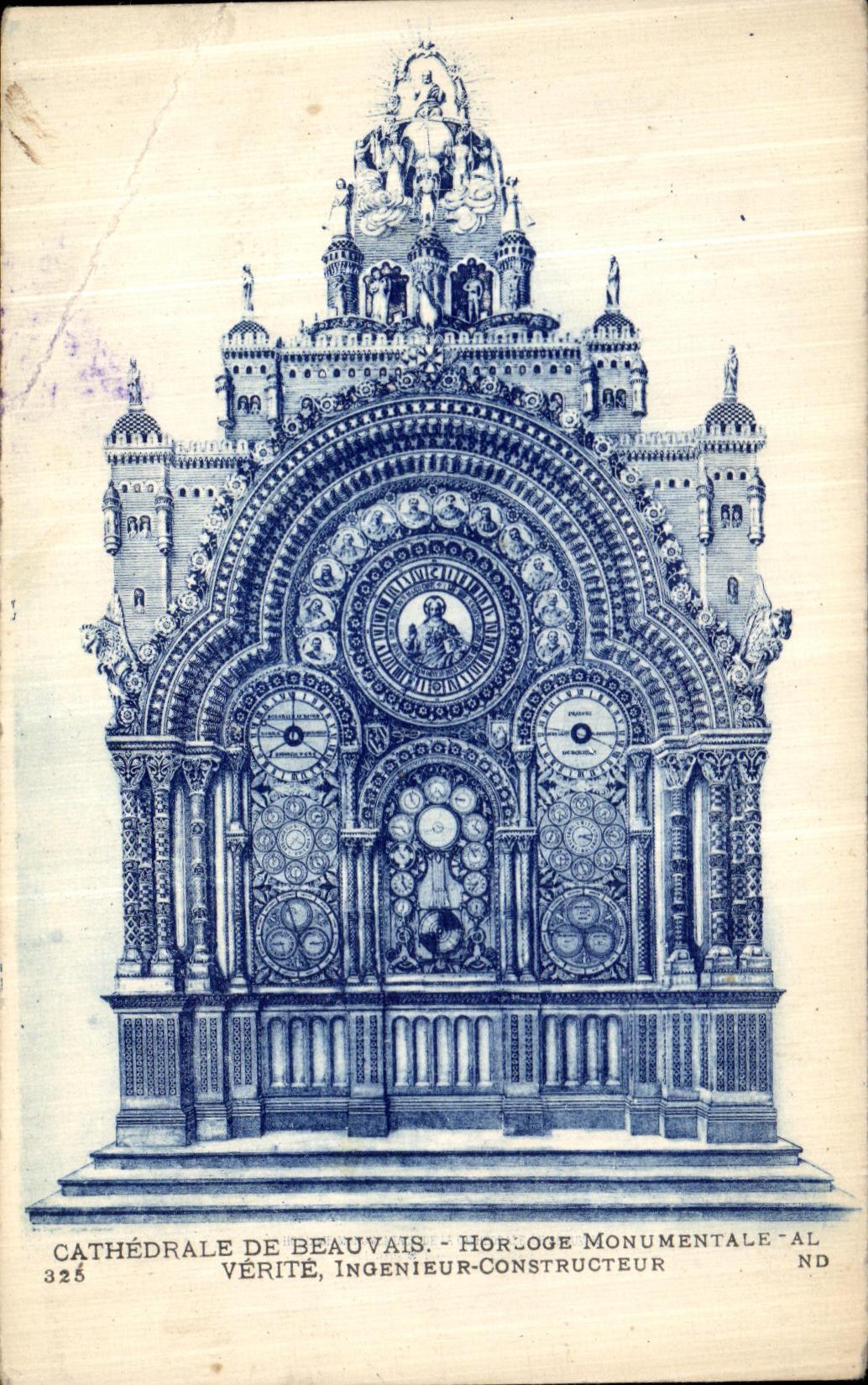 CPA Cathedrale de Beauvais Horloge Monumentale Verite Ingenieur Constructeur