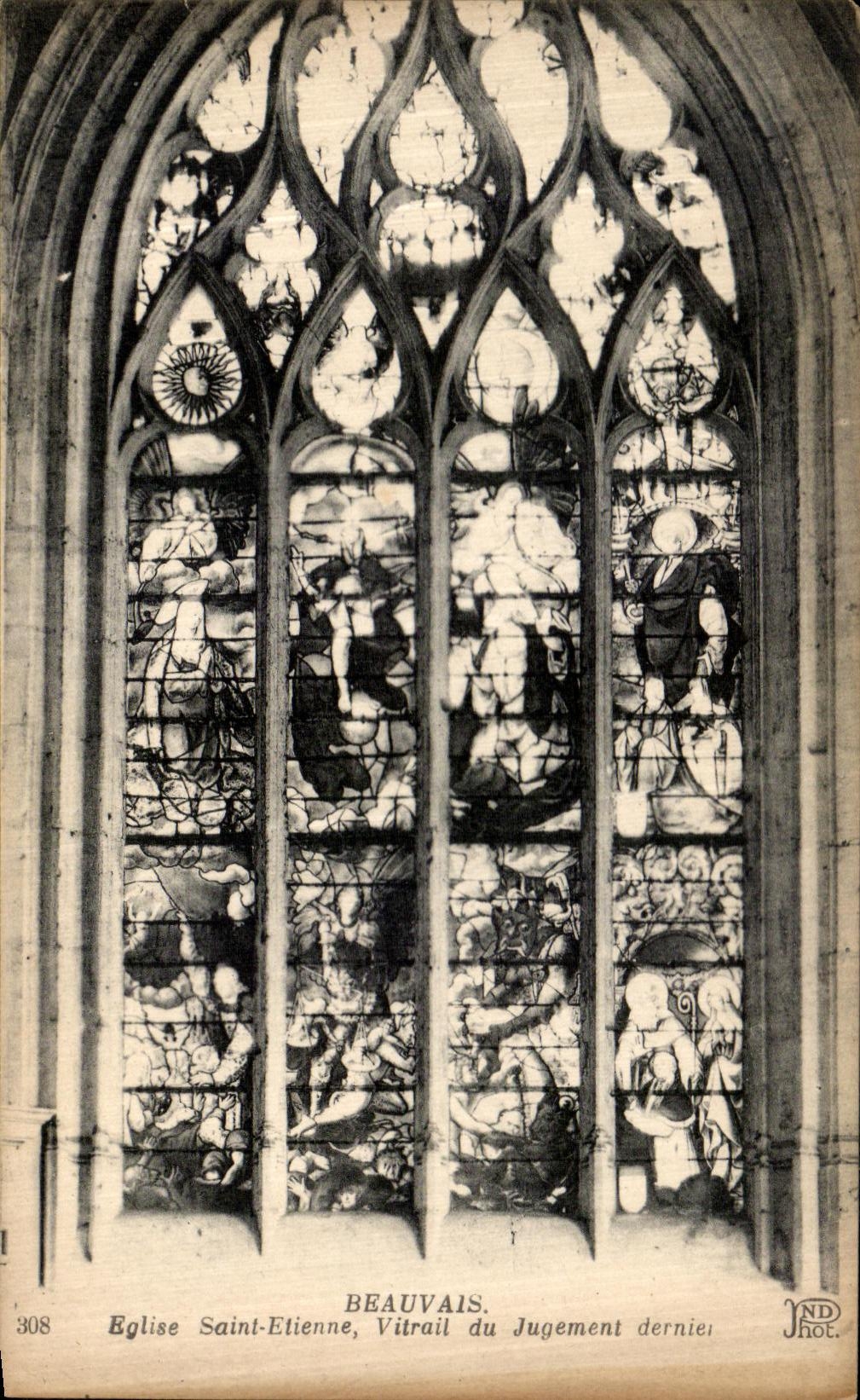 Beauvais — Église Saint-Étienne, Vitrail du Jugement dernier — ND Hot.