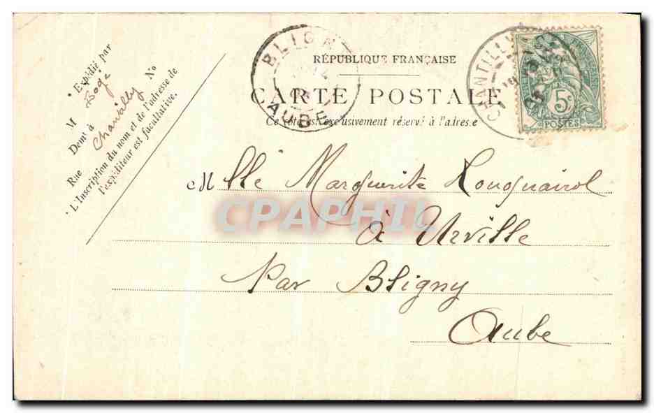 Chantilly — Un coin de Forêt près des Elangs — Mme Vve Robineau, Lib.-Édit. - Chantilly — Rückseite