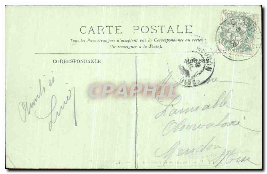 CPA Chantilly Chateau de la Reine Blanche — Verso