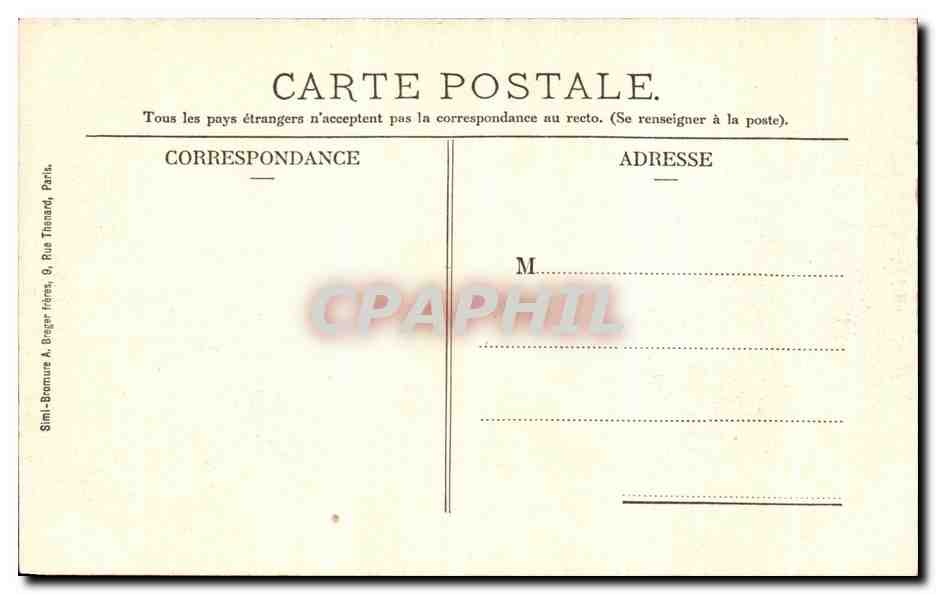 CPA Chantilly Chateau de la Reine Blanche Etangs de Comelle — Verso