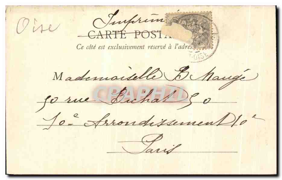 CPA Chateau de Chantilly L IIe d Amour — Rückseite