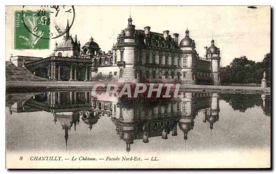 CPA Chantilly Le Chateau Facade Nord Est