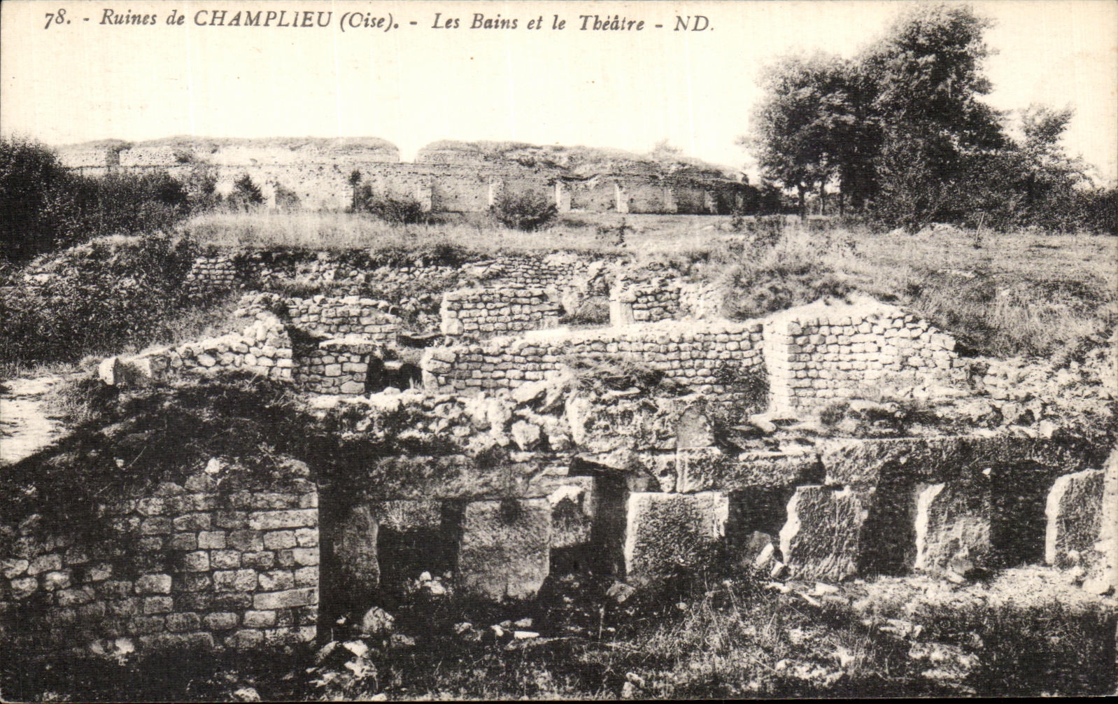 Ruines de CHAMPLIEU (Cise) — Les Bains et le Théâtre — ND.