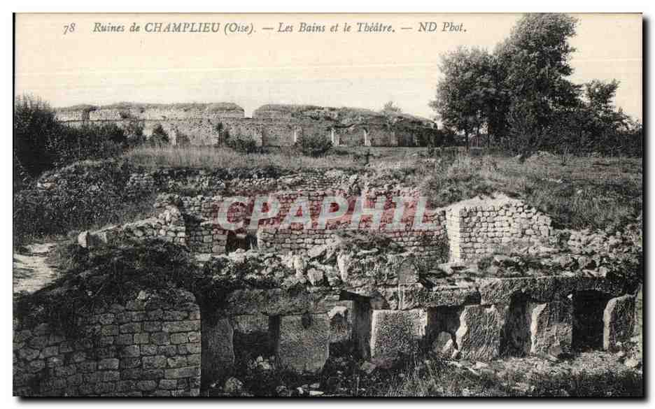 CPA Ruines de Champlieu Les Bains et le Theatre