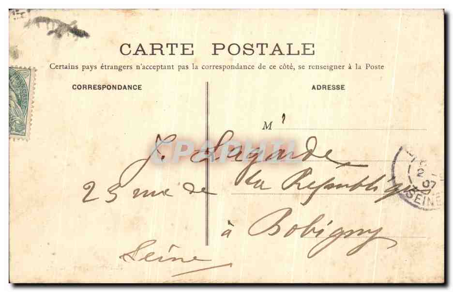CPA Chantilly Le Chateau cote Nord Ouest — Rückseite