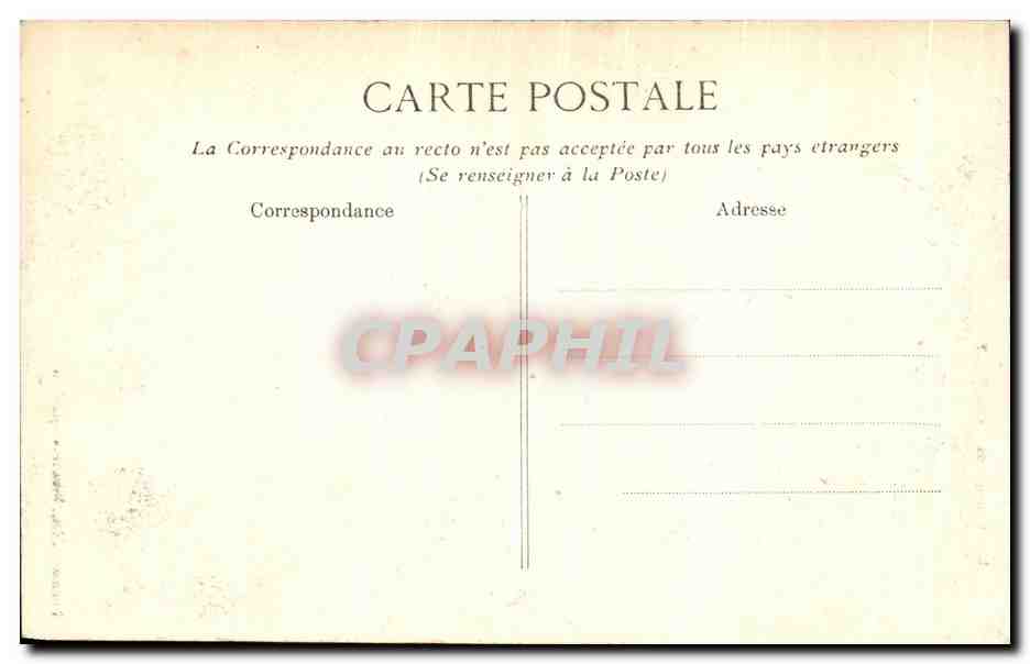 CPA Chateau de Chantilly — Verso