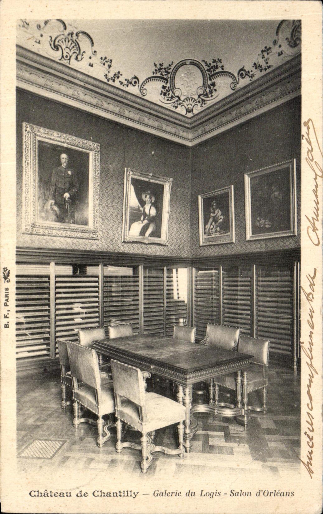Château de Chantilly — Galerie du Logis — Salon d'Orléans — B.F., Paris