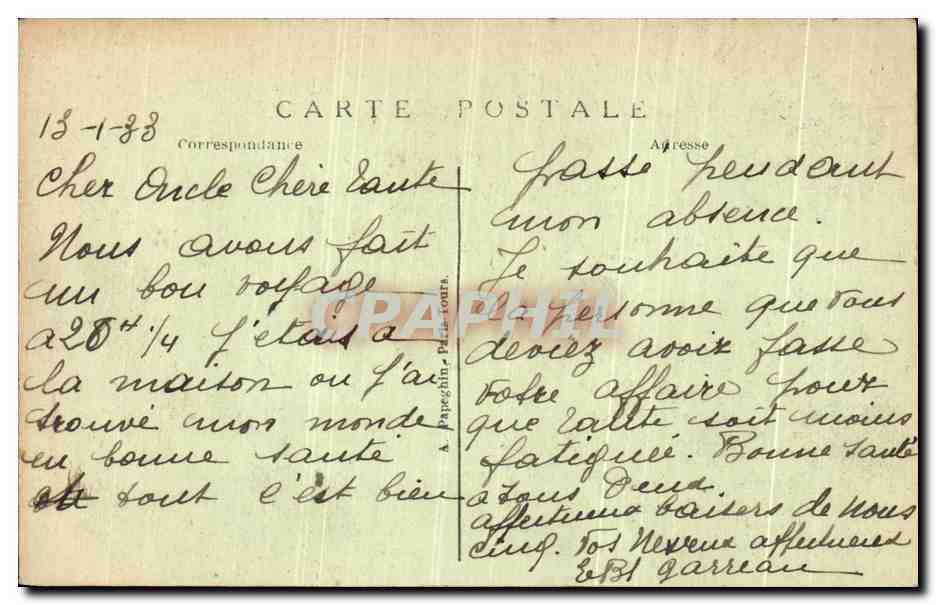 Château de Chantilly — Côté sud — A.P. n°23 — Verso