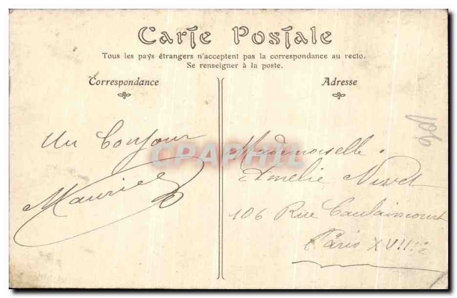 Château de Chantilly — Côté sud-ouest — Éditeur non identifié — Achterkant