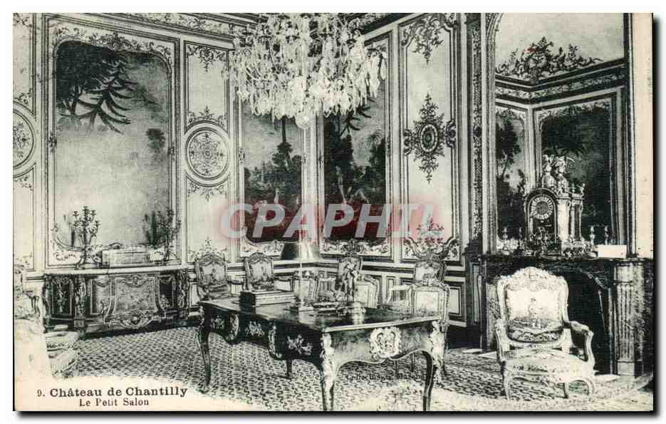 CPA Chateau de Chantilly Le petit salon