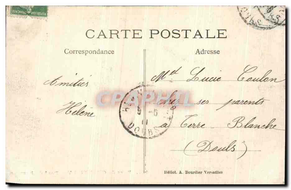Parc de CHANTILLY — Pont du hameau — Éditeur Ilélot, n° 117 — Reverso