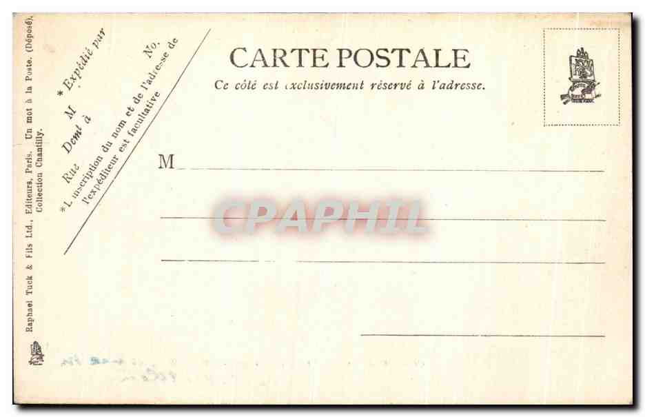 CPA Chateau de Chantilly Salle a manger — Verso