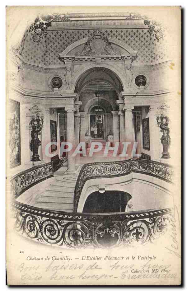 CPA Chateau de Chantilly L Escalier d honneur et le vestibule 