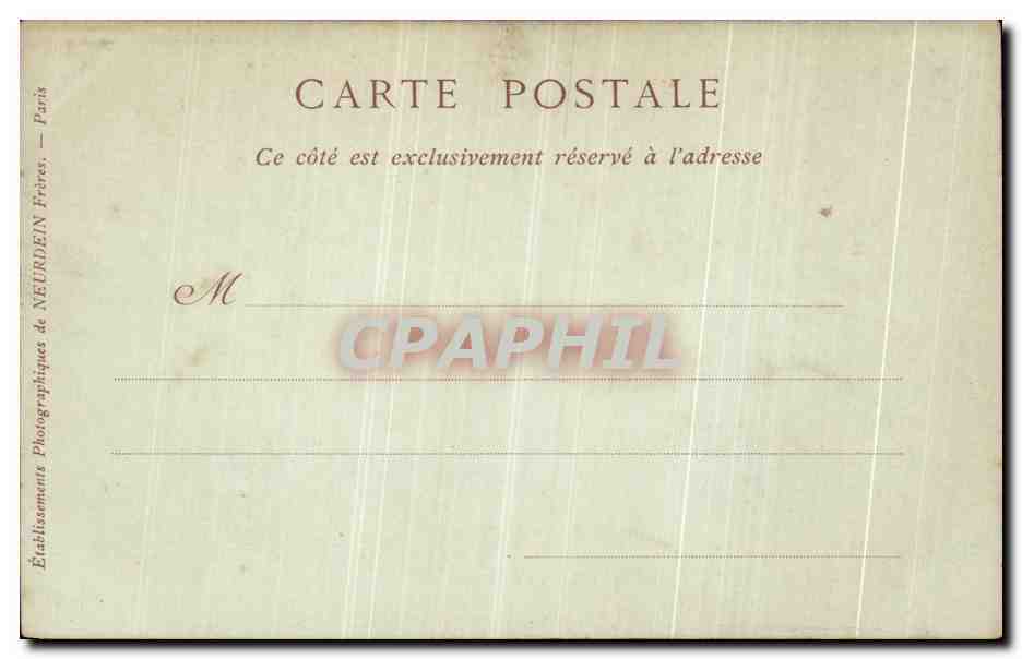 CPA Chateau de Chantilly cote Ouest — Verso