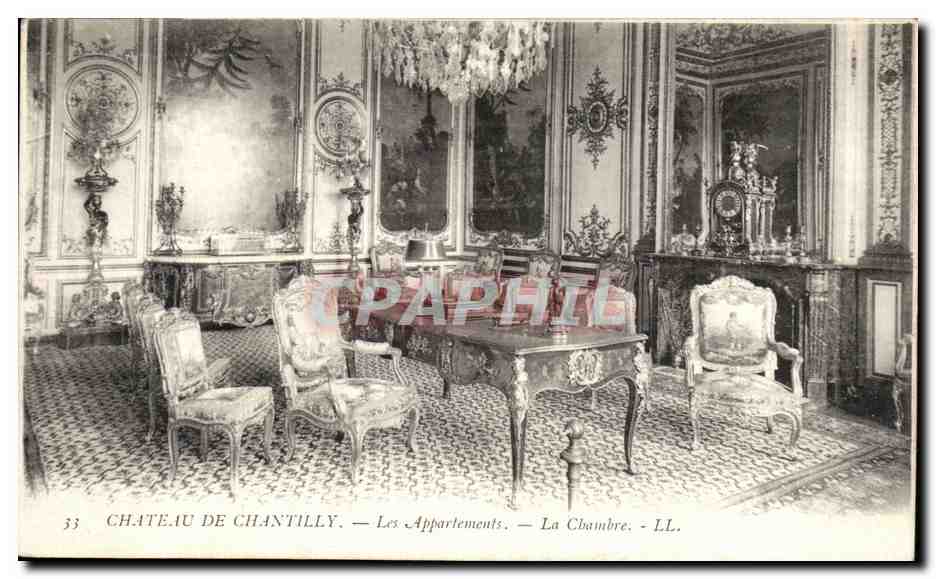 CPA Chateau de Chantilly Les Appartements la chambre