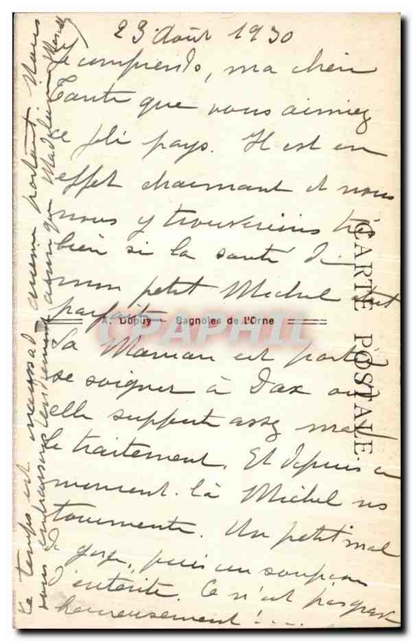 Bagnoles-de-l'Orne — Vista Generale del Lago — CPAPHIL n°28 — Verso