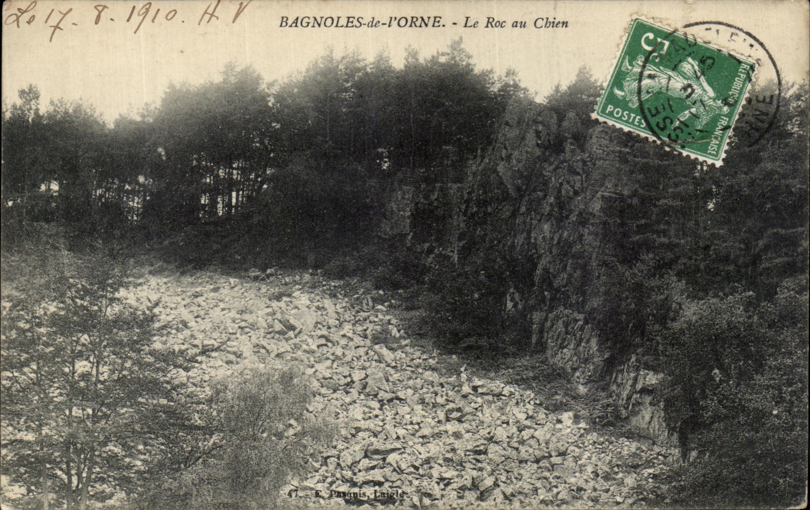 Bagnolles-de-l'Orne - El Roc del Perro — E. Parannis, Laigle, n° 67