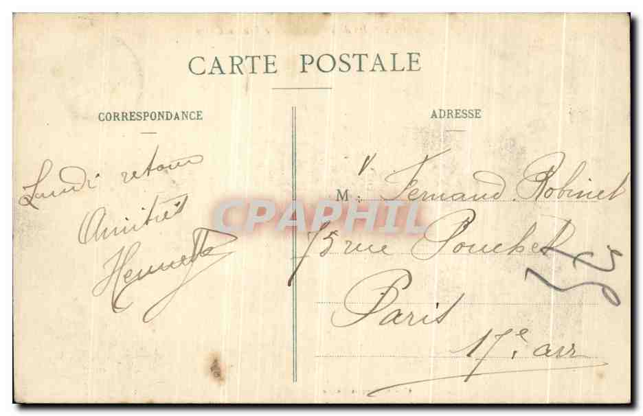 Bagnolles-de-l'Orne - El Roc del Perro — E. Parannis, Laigle, n° 67 — Reverso